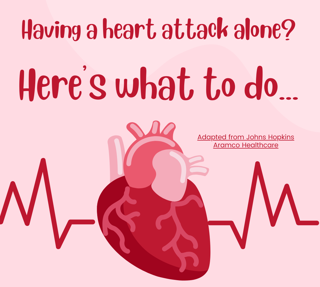 Alone and having a heart attack?  Here’s what to do..